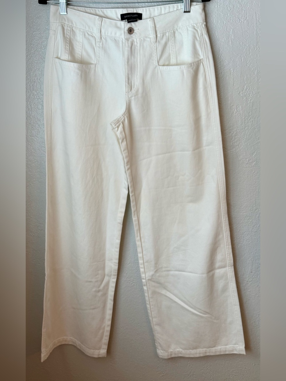 222~ NWOT Sanctuary Cream Wide-Leg Jeans 27
